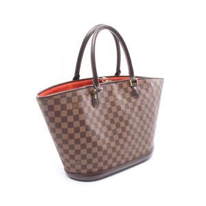 Louis Vuitton Manosque Damier Ebene Brown Handbag Canvas Leather